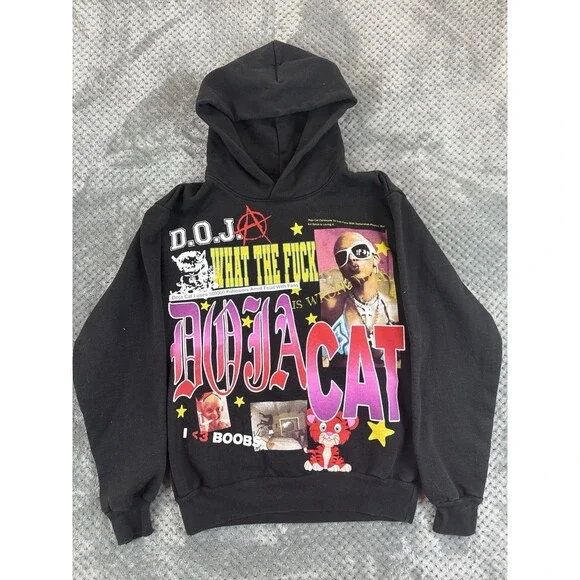Doja Cat The Scarlet Tour Merch Double Sided Hoodie Sweatshirt Size Small - Picture 1 of 8